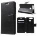 WALLETHUAWEIP9ALLNOIR - Etui type portefeuille noir complet pour Huawei P9 rabat latéral articulé fonction stand