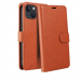 WALLETIP13MARRON - Etui portefeuille iPhone 13 coloris Marron rabat latéral articulé fonction stand