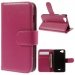 WALLETKITEFUSHIA - Etui type portefeuille fushia pour Wiko Kite avec rabat latéral articulé fonction stand