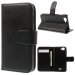 WALLETKITENOIR - Etui type portefeuille noir pour Wiko Kite avec rabat latéral articulé fonction stand