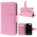 WALLETKITEROSE - Etui type portefeuille rose pour Wiko Kite avec rabat latéral articulé fonction stand