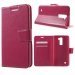 WALLETLGK10ALLFUSHIA - Etui type portefeuille fushia LG K10 rabat latéral fonction stand