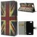 WALLETRAINBUKVINT - Etui type portefeuille UK Vintage pour Wiko Rainbow avec rabat latéral articulé fonction stand