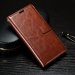 WALLETXPERIAXMARRON - Etui type portefeuille marron Xperia X avec rabat latéral articulé fonction 