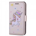 WALLICO-A52017GOLD - Housse Etui Galaxy A5-2017 Licorne avec strass et paillettes coloris gold