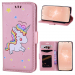 WALLICO-XZ2COMPROSE - Housse Etui Xperia XZ2 Compact Licorne avec strass et paillettes coloris rose