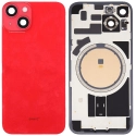 CACHE-IP14ROUGE - Vitre arrière (dos) iPhone 14 coloris rouge en verre avec MagSafe