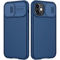 CAMSHIELD-IP12MINIBLEU - Coque CamShield iPhone 12 Mini avec protection appareil photo coulissante coloris bleu