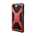 CARBONX-IP7PLUSROUGE - Coque iPhone 7/8 Plus antichoc coloris rouge aspect carbone