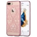 DEVIABAROQIP755ROSE - Coque iPhone 7 Plus Baroque avec cristaux Swarovski et motifs roses