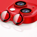 RINGLENS-IP12ROUGE - Vitre protection appareil photo iPhone 12 / 12 Mini verre avec anneau aluminium rouge