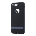 RKROYCEIP7PLUSBLUE - Coque iPhone 7 Plus Rock Royce Series bi-matières noir et bleue