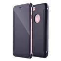 WALLCLEAR-IP7PLUSNOIR - Etui iPhone 7+ série View-Case avec rabat translucide coloris noir