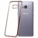 SOFTBRUSH-S8PLUSROSE - Coque souple Galaxy S8 Plus gel TPU avec contour rose gold
