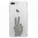 TPU0IP7PLUSMAINPEACE - Coque souple pour Apple iPhone 7 Plus avec impression Motifs main Peace and Love